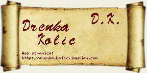Drenka Kolić vizit kartica